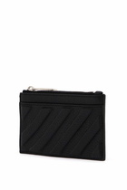 OFF-WHITE leather diag card holder Black
