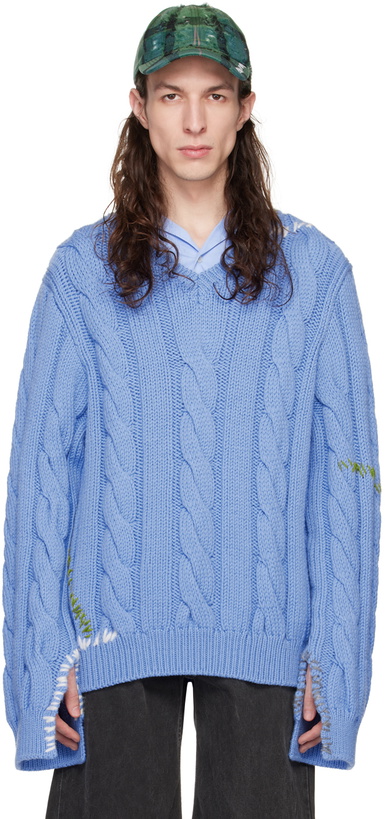 Photo: Marni Blue Mending Sweater