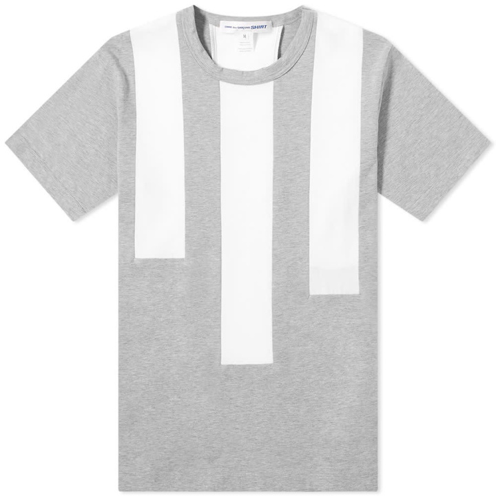 Photo: Comme des Garcons SHIRT Stripe Panel Insert Tee