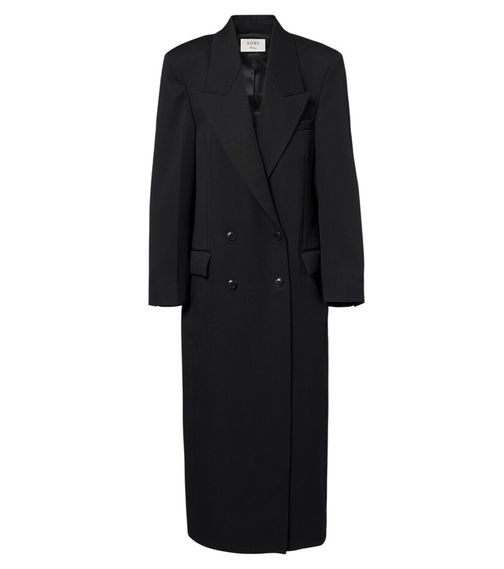 Photo: Róhe Double-breasted virgin wool coat