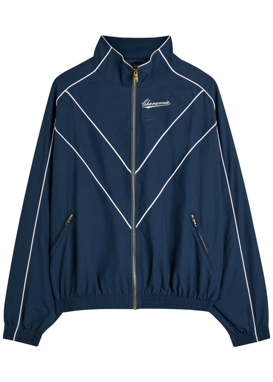 Willy Chavarria Bad Boy Logo-embroidered Shell Track Jacket Blue