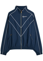 Willy Chavarria Bad Boy Logo-embroidered Shell Track Jacket Blue