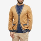 Maison Kitsuné Men's Baby Fox Patch Regular Cardigan in Beige