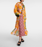 Dries Van Noten Printed silk pongee shirt dress