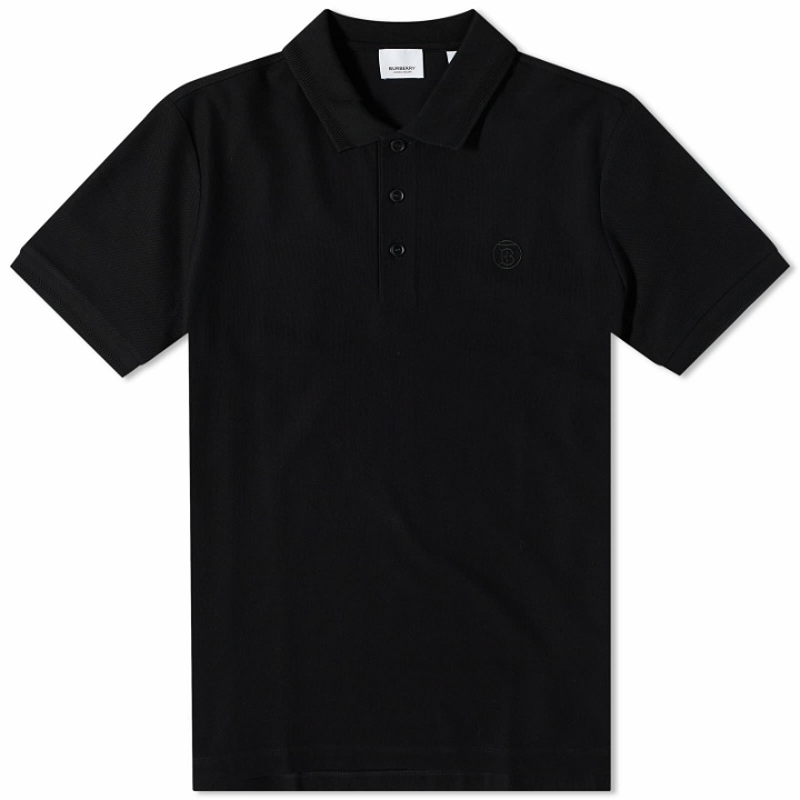 Photo: Burberry Men's Eddie TB Circle Logo Polo Shirt in Black