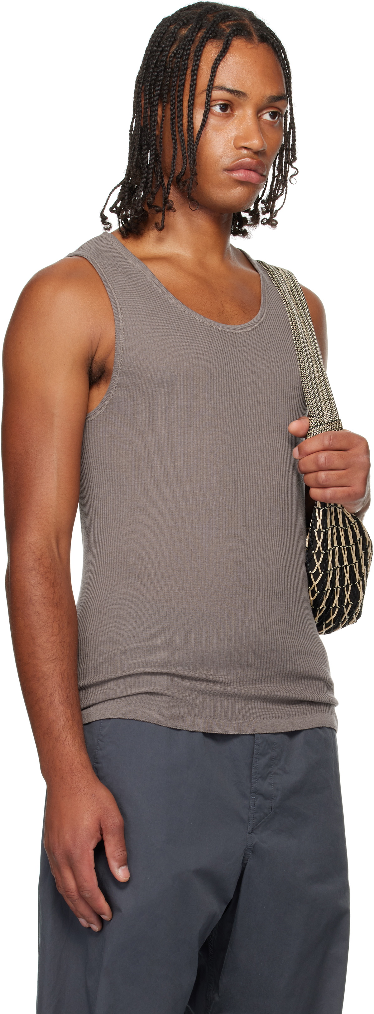 LEMAIRE タンクトップ LEMAIRE Taupe Debardeur Tank Top Lemaire