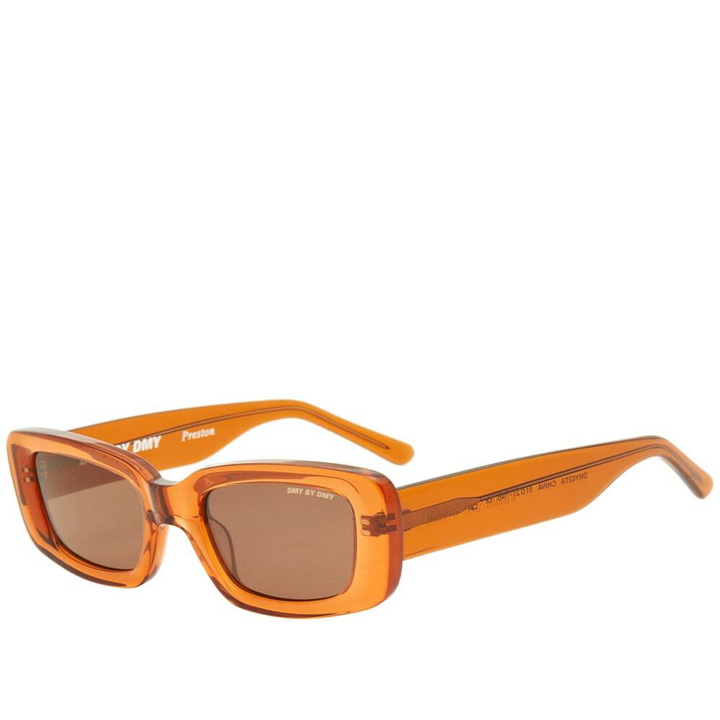 Photo: DMY BY DMY Women's Preston Sunglasses in Transparent Amber