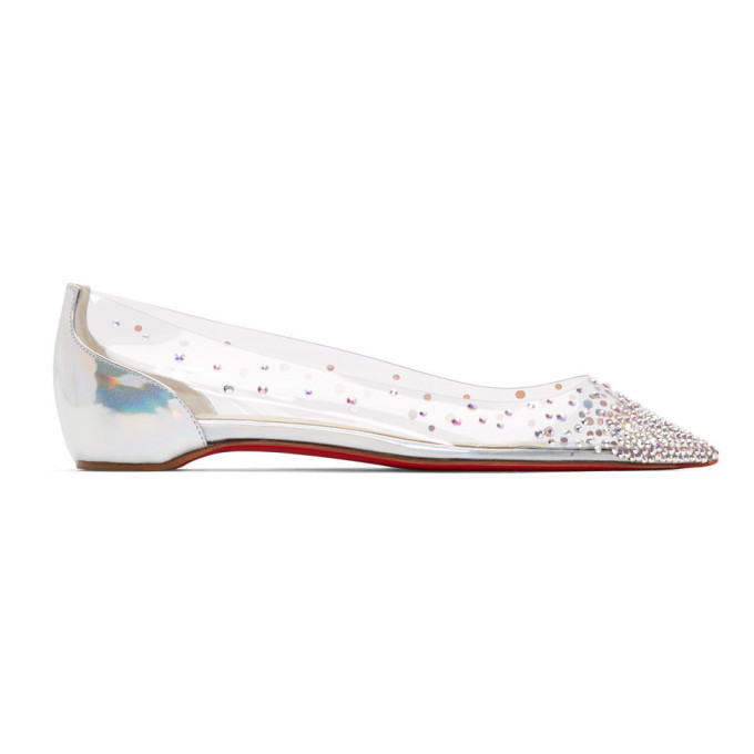 Christian Louboutin Transparent PVC Degrastrass Flats Christian