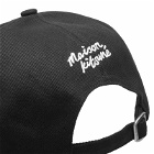 Maison Kitsuné Men's Large Fox Head Patch Cap in Black