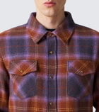 God's True Cashmere Vulcan tartan cashmere shirt with tiger's eye