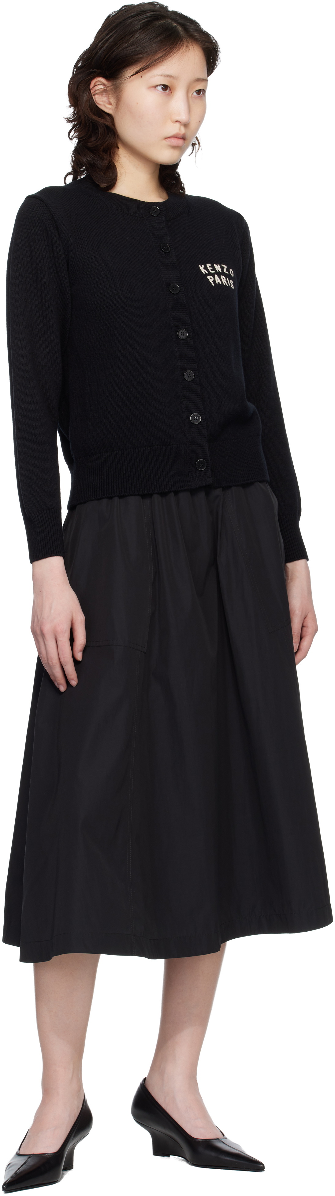Kenzo Black Kenzo Paris 'KENZO Boke Heart' Cardigan