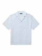 Frescobol Carioca - Angelo Camp-Collar Linen Shirt - Blue