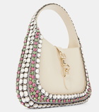 Gucci Gucci Jackie Small crystal-embellished leather shoulder bag
