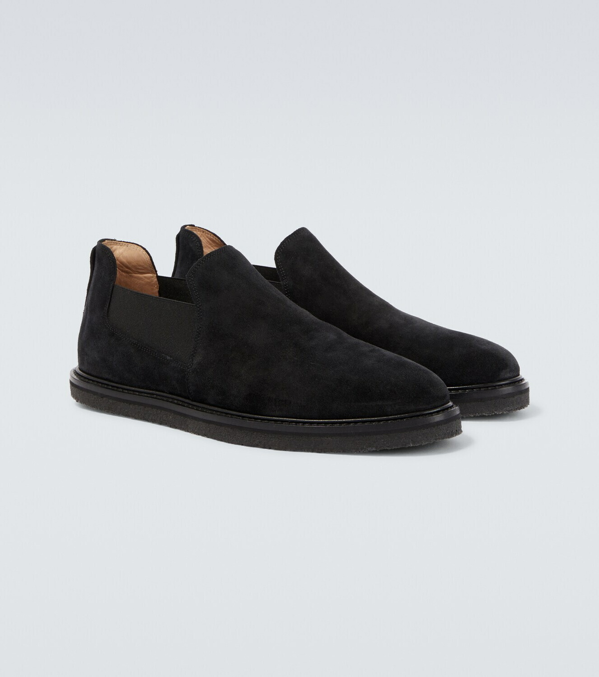The Row Parker suede slip-on shoes
