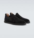 The Row Parker suede slip-on shoes