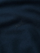 FRAME - Embroidered Brushed Cotton-Twill Shirt - Blue