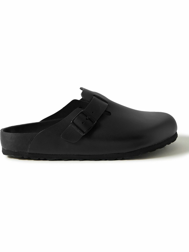 Photo: BIRKENSTOCK - Boston Exquisite Leather Clogs - Black