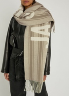 Jacquemus L'echarpe Logo Fringed Wool Scarf - White - One Size