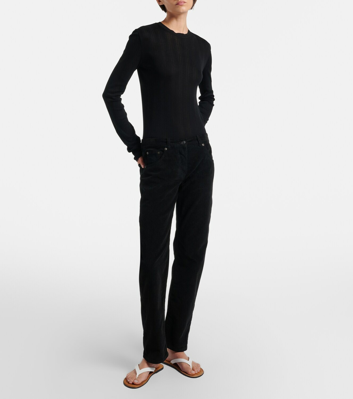 The Row Fima cropped straight jeans