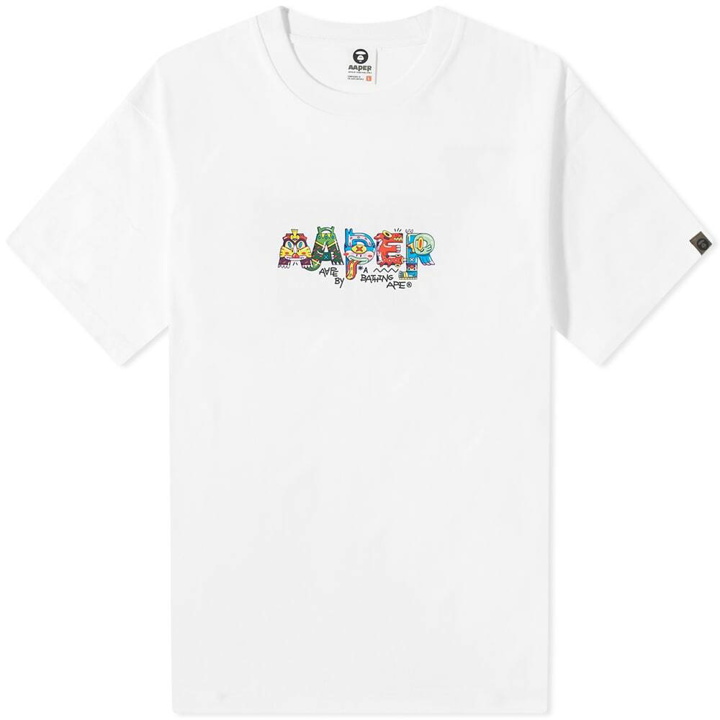 Photo: Men's AAPE x Jumping Lomo AAPER T-Shirt in White