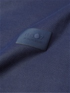 NN07 - Briggs Logo-Appliquéd Stretch-Jersey Hoodie - Blue