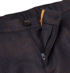 Etro - Navy Slim-Fit Checked Wool Suit Trousers - Navy