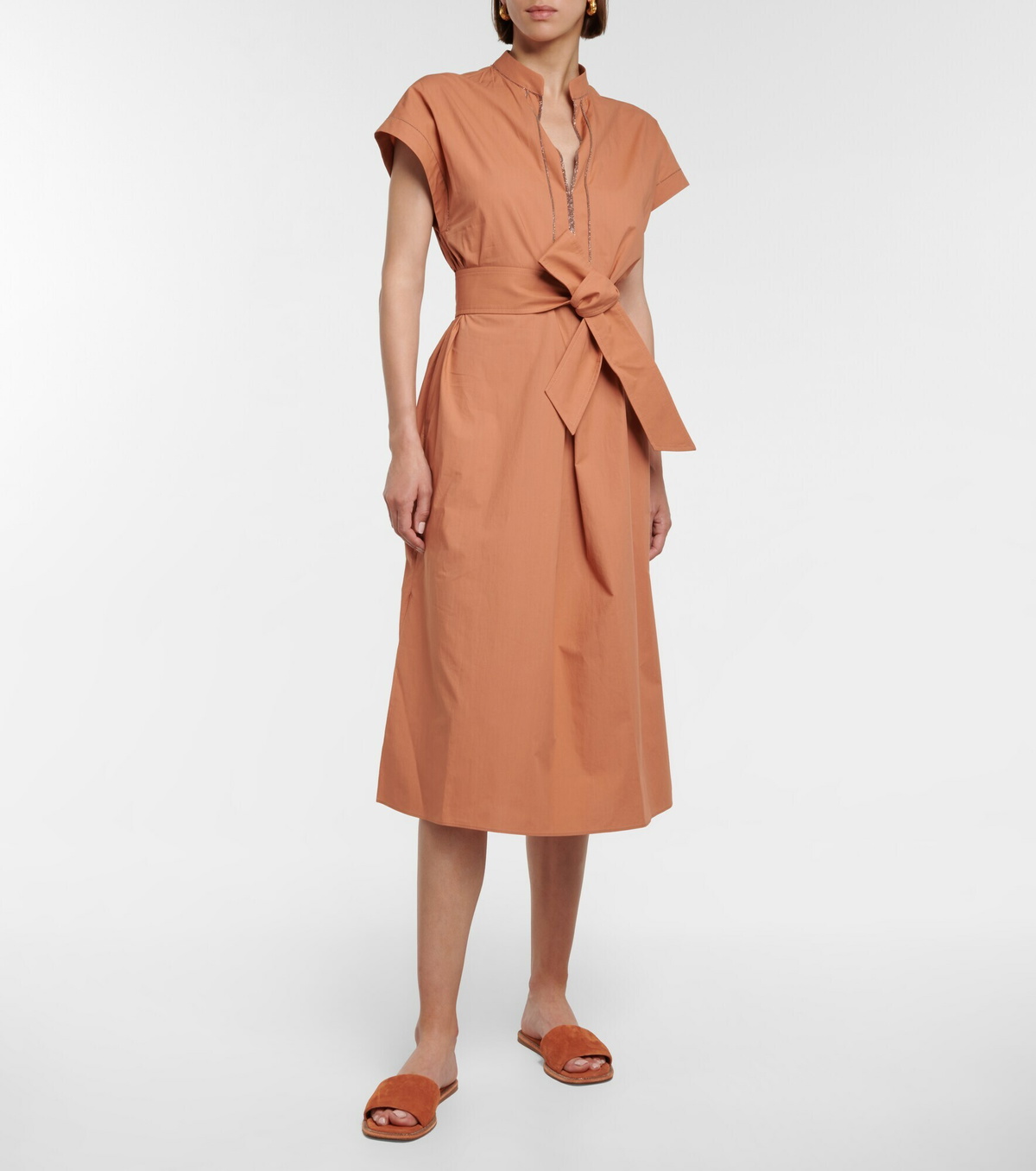 Brunello Cucinelli - Cotton midi dress Brunello Cucinelli