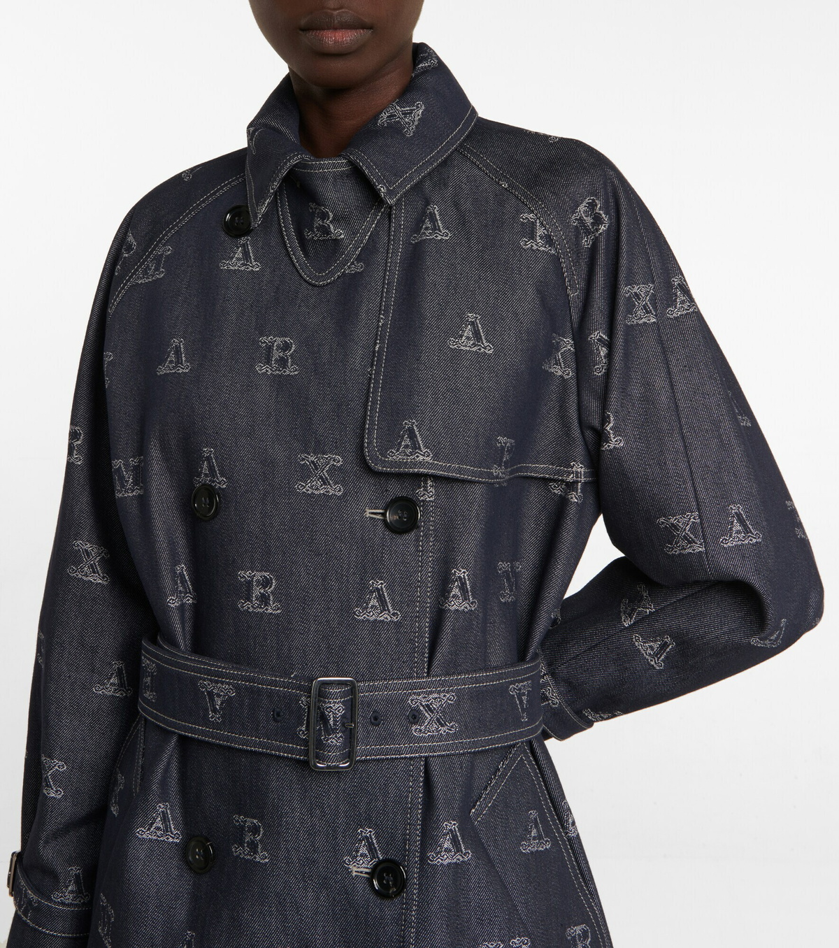 Max Mara - Mescal jacquard drill trench coat Max Mara
