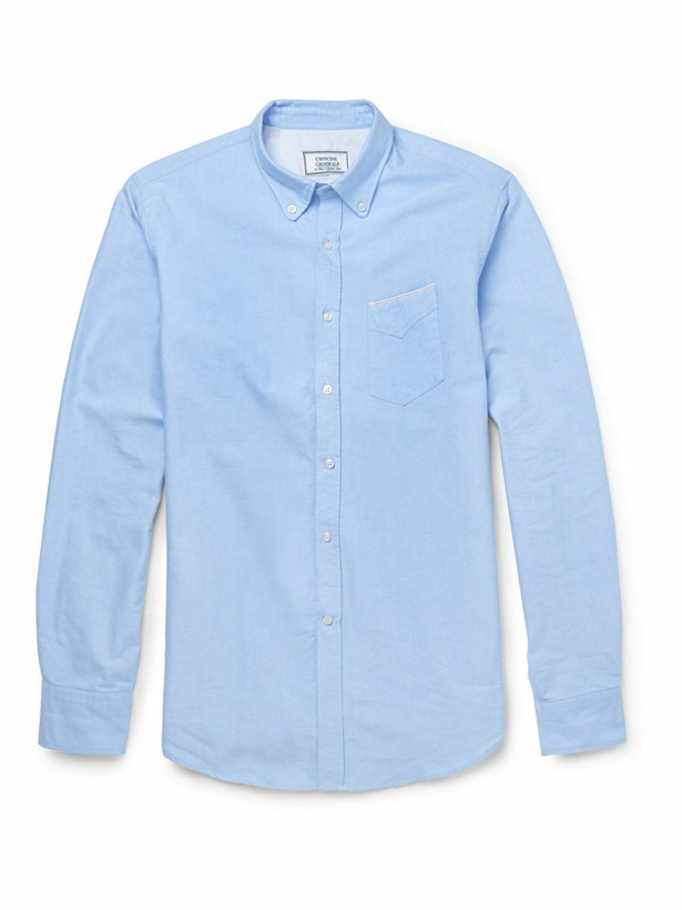 Photo: Officine Générale - Slim-Fit Cotton Oxford Shirt - Blue
