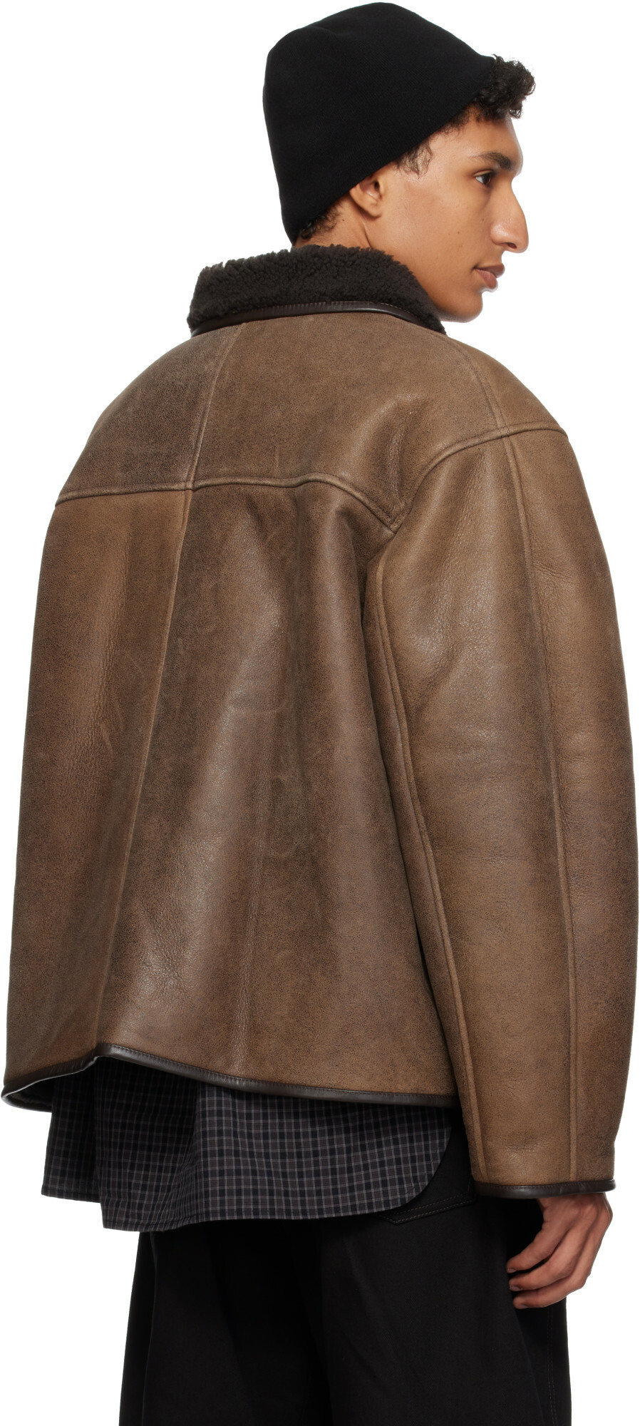 Cawley Brown Aviator Flying Leather Jacket