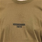 Neighborhood Men's Long Sleeve NH-10 T-Shirt in Olive Drab