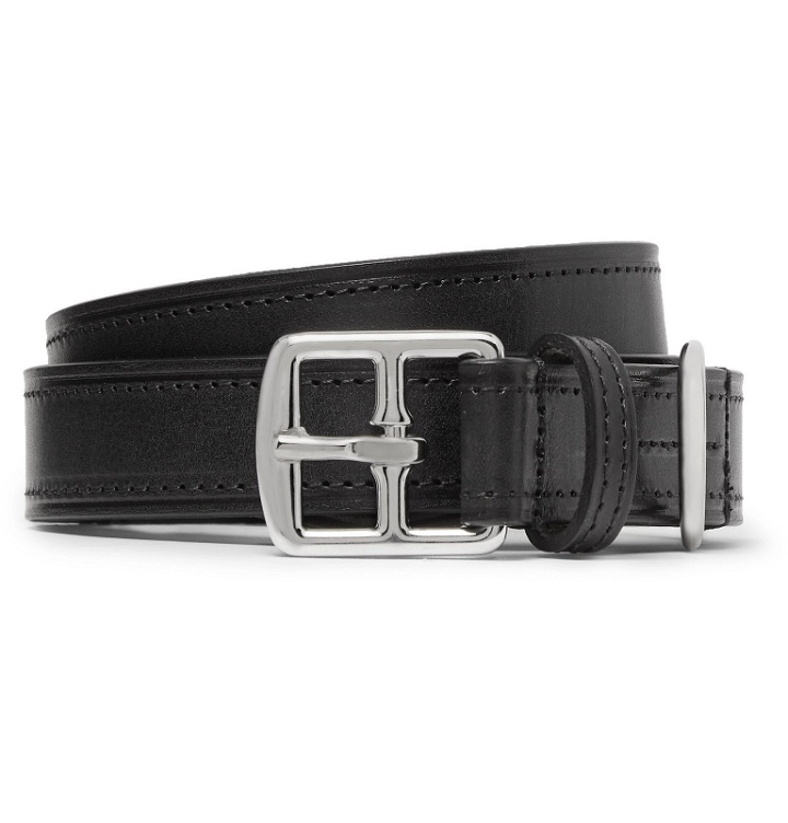 Photo: Anderson's - 2.5cm Black Leather Belt - Black