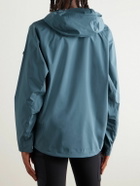 DISTRICT VISION - Logo-Appliquéd Shell Hooded Jacket - Blue