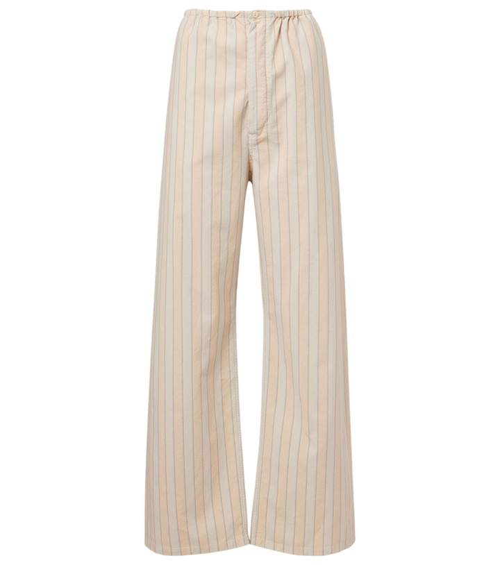Photo: Maison Margiela Striped cotton wide-leg pants