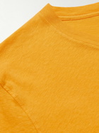 Frescobol Carioca - Lucio Cotton and Linen-Blend Jersey T-Shirt - Orange