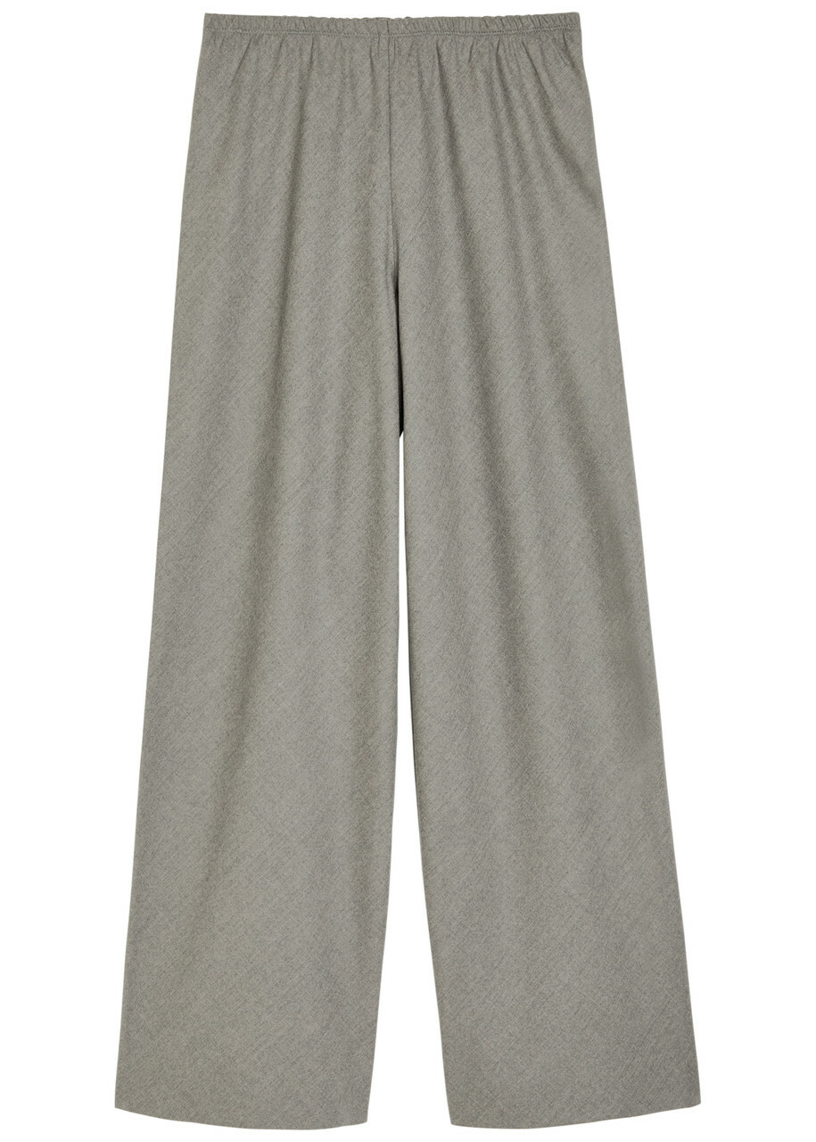 Maria Mcmanus Straight-leg Stretch-wool Trousers Grey