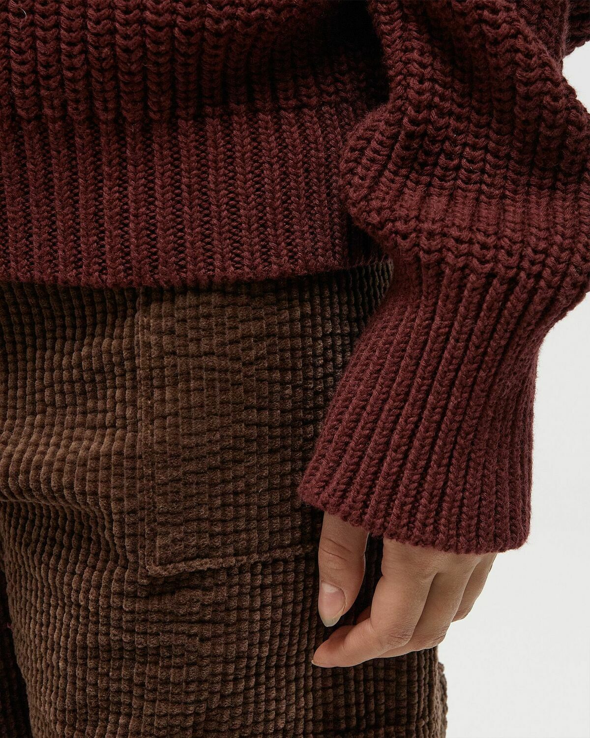 ROTATE Birger Christensen KNIT TURTLENECK JUMPER Red Womens Pullover