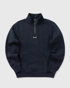 ØLÅF BLOCK ZIP MOCK NECK Blue Mens Half-Zips/Sweatshirt