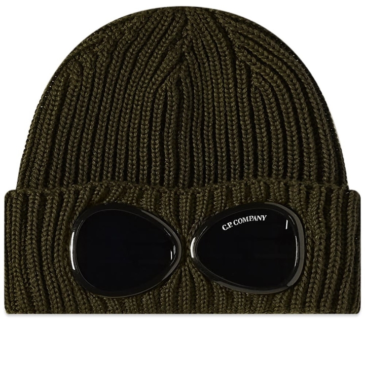 Photo: C.P. Company Men's Goggle Beanie in Ivy Green