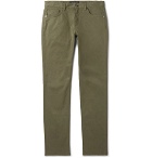 Ermenegildo Zegna - Slim-Fit Garment-Dyed Cotton-Blend Trousers - Men - Green