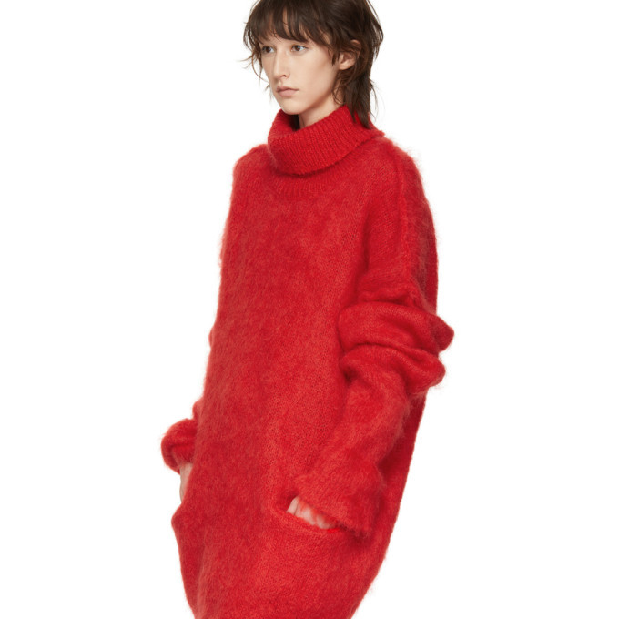 strapless open back dress MM6 By Maison Margiela Red V Neck Sweater Dress – Phoenix Style main image 1