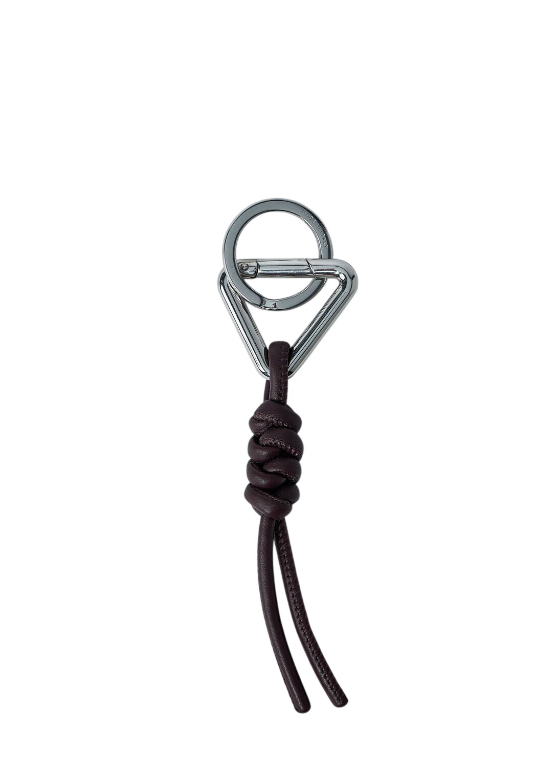 Bottega Veneta Silver & Gray Triangle Key Ring Keychain Bottega Veneta