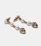 McQueen Crystal-embellished drop earrings