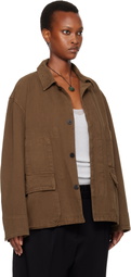 LE17SEPTEMBRE Brown Field Denim Jacket