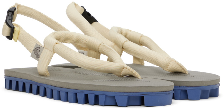 【関税込み】Suicoke イエロー＆グレー Gut サンダル Suicoke Yellow & Gray Gut Sandals Suicoke