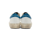 Golden Goose White and Blue Hi Star Sneakers