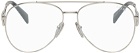 Prada Eyewear Silver Aviator Sunglasses