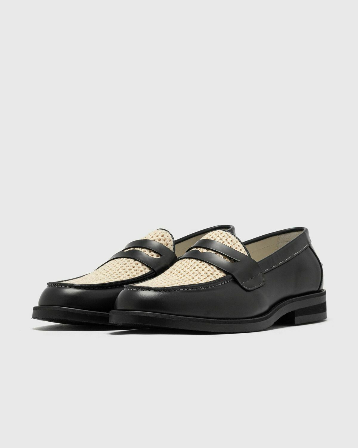 Duke & Dexter WILDE RATTAN LOAFER Black Mens Casual Shoe