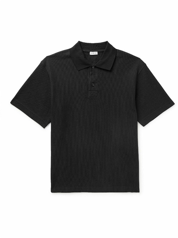 Photo: Burberry - Cotton-Piqué Polo Shirt - Black