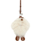 Moncler Brown & Off-White MonDuck Keychain